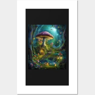 Magical Mushroom Village Posters and Art